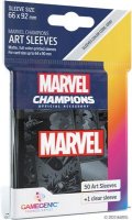 Marvel Champions : Sachet de 50 protge-cartes Marvel Black 66 x 91 mm (Standard)